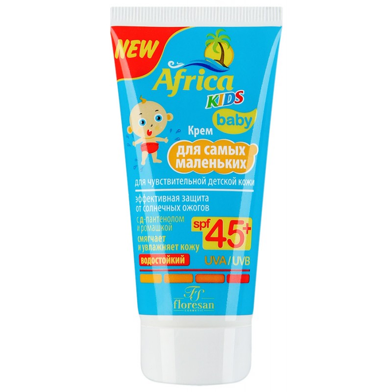 Floresan Крем для самых маленьких для чувствительной кожи Africa Kids SPF45+ 50мл Ф-411