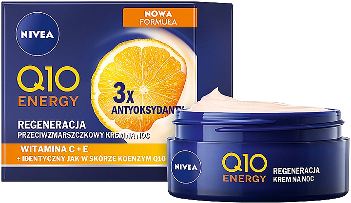 NIVEA Ночной крем для лица Energy Q10 Rechargin с витамином С и Е