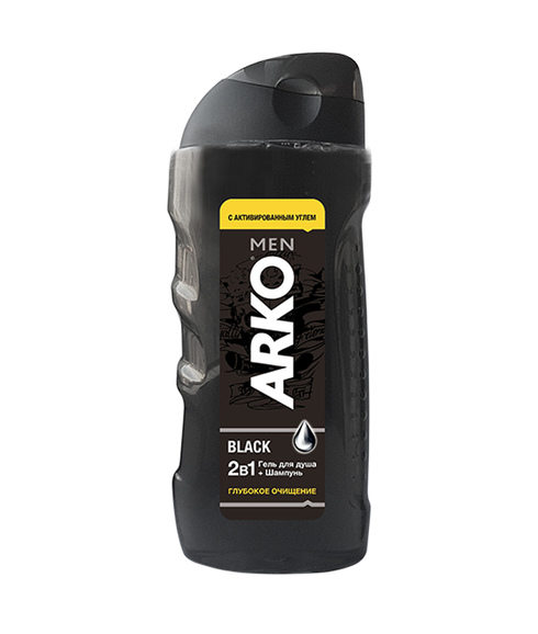 ARKO MEN 2в1 гель д/душа+шампунь BLACK 260мл 510339