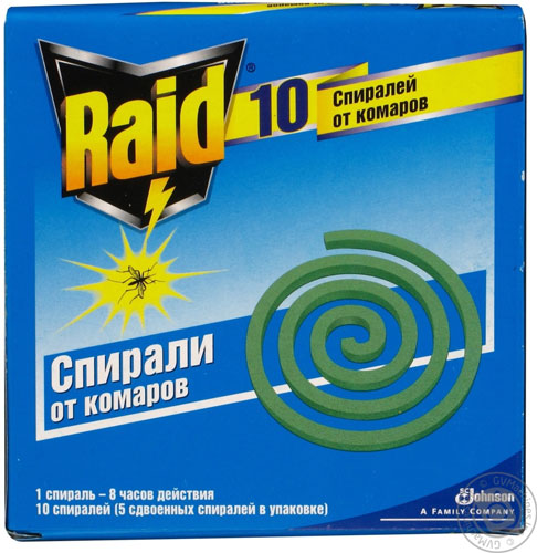 Спирали от комаров Raid 10 шт