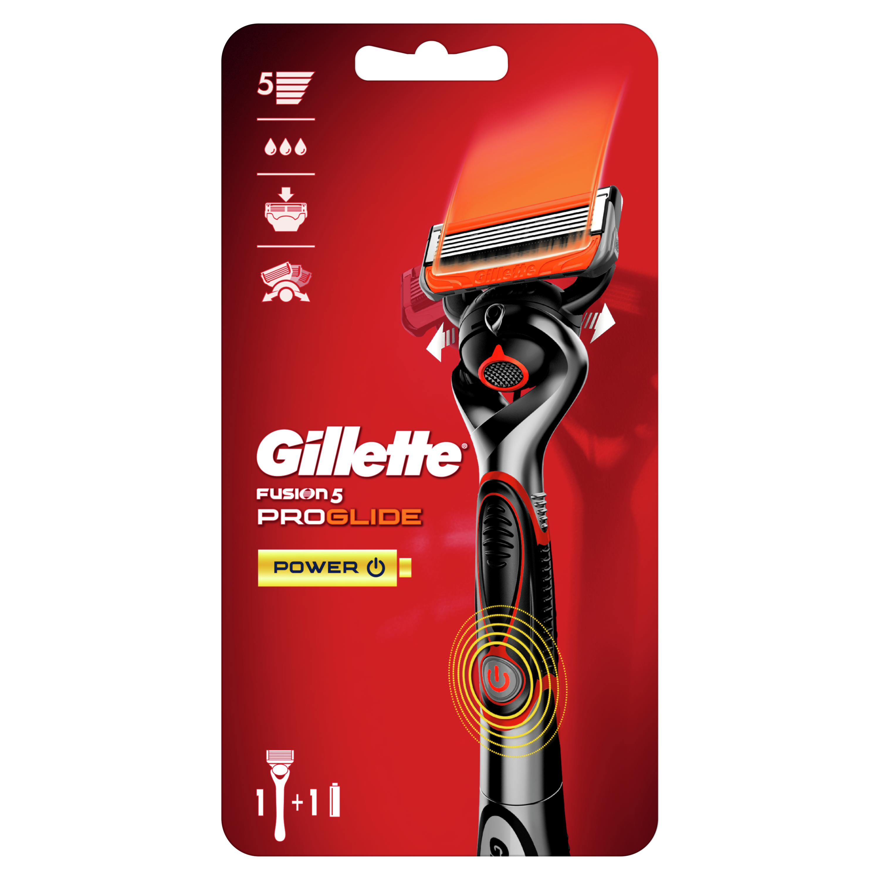 Gillette Fusion Proglide Power Flexball Бритва +1 сменная кассета 