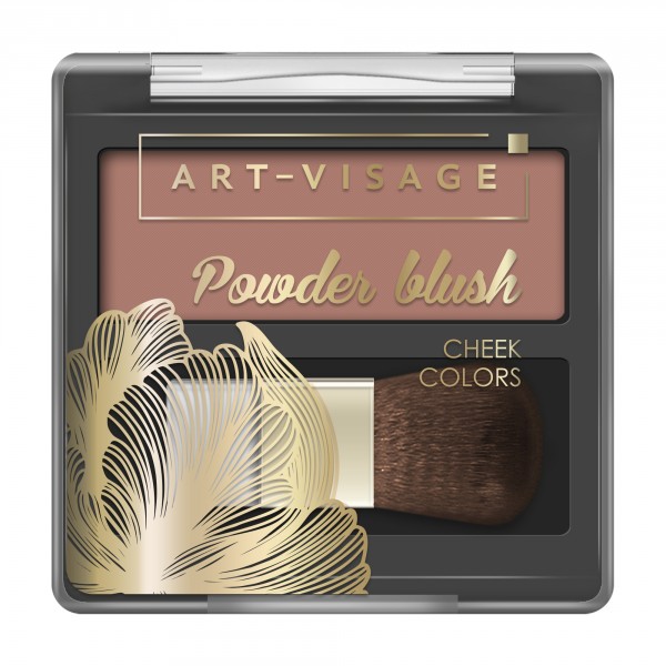 Art-Visage Румяна компактные с кисточкой Powder Blush 303