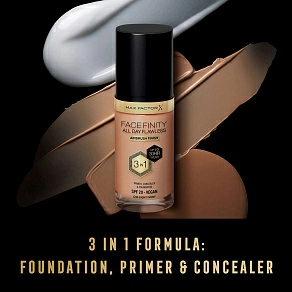 Max Factor Тональная основа для лица Facefinity All Day Flawless FDT SPF20 #N45 Warm almond 30мл