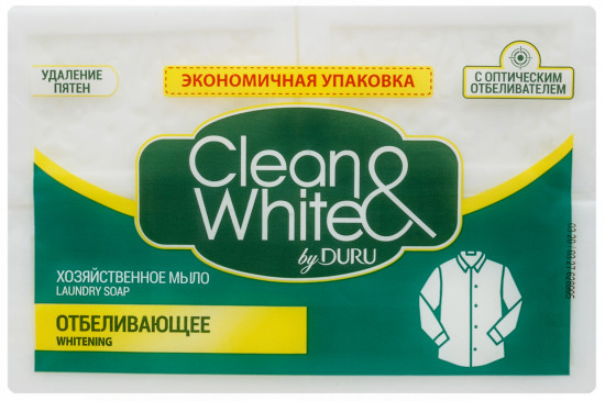 Duru Мыло хозяйственное Clean&White отбеливающее 4x120гр