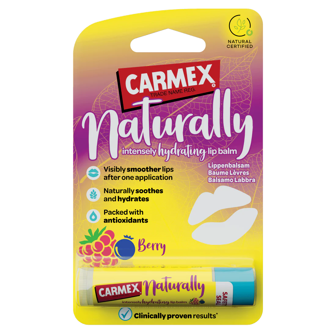 Carmex Naturally Berry Stick 4,25 g. Ягода Стик EU