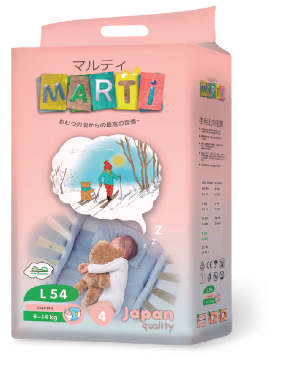 Marti Подгузники L 54 ( 9-14кг)