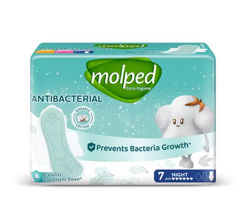 MOLPED Женские гигиенические прокладки EXTRA HYG 0.1 NIGHT 7