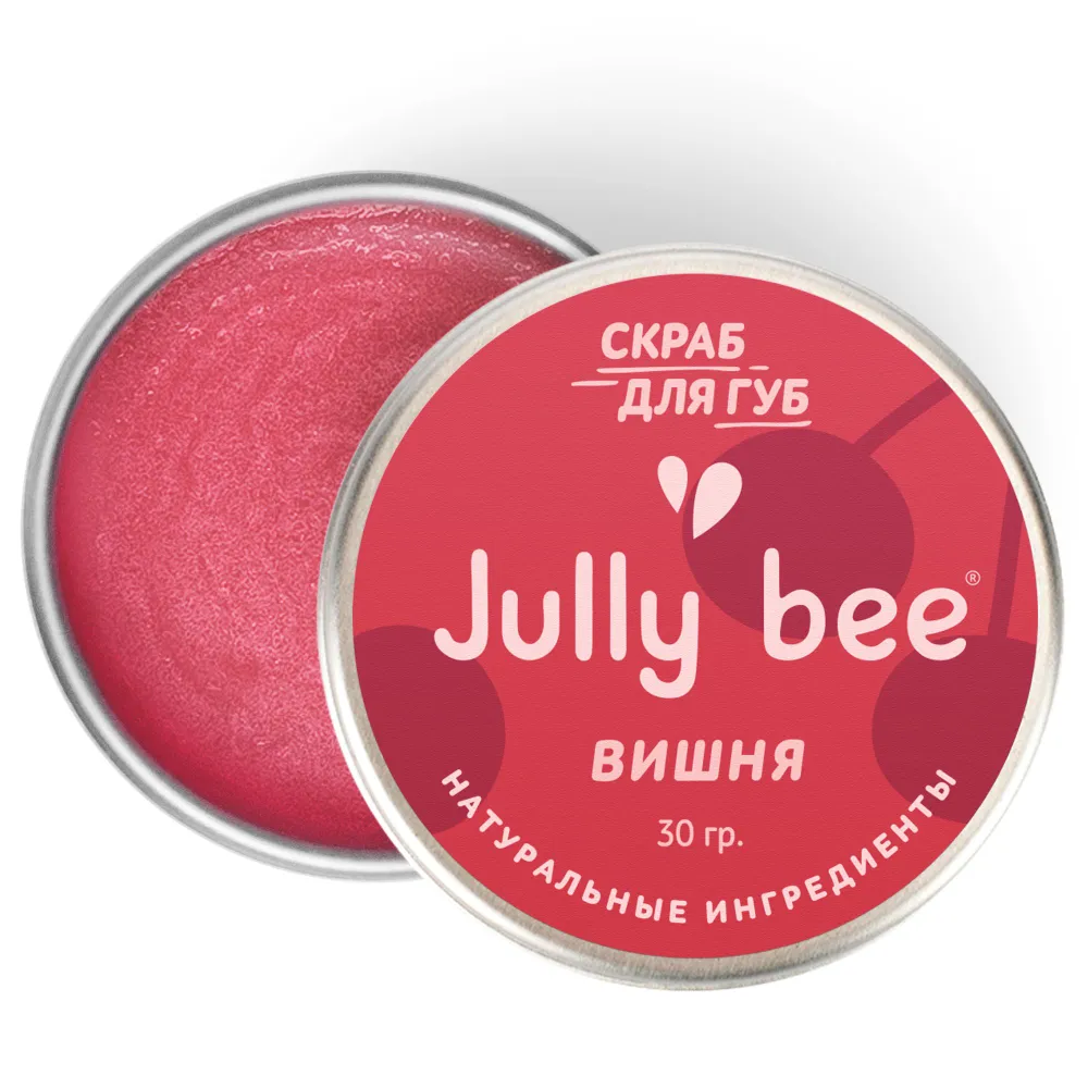 Jully Bee Сахарный скраб для губ "Вишня", 30 гр