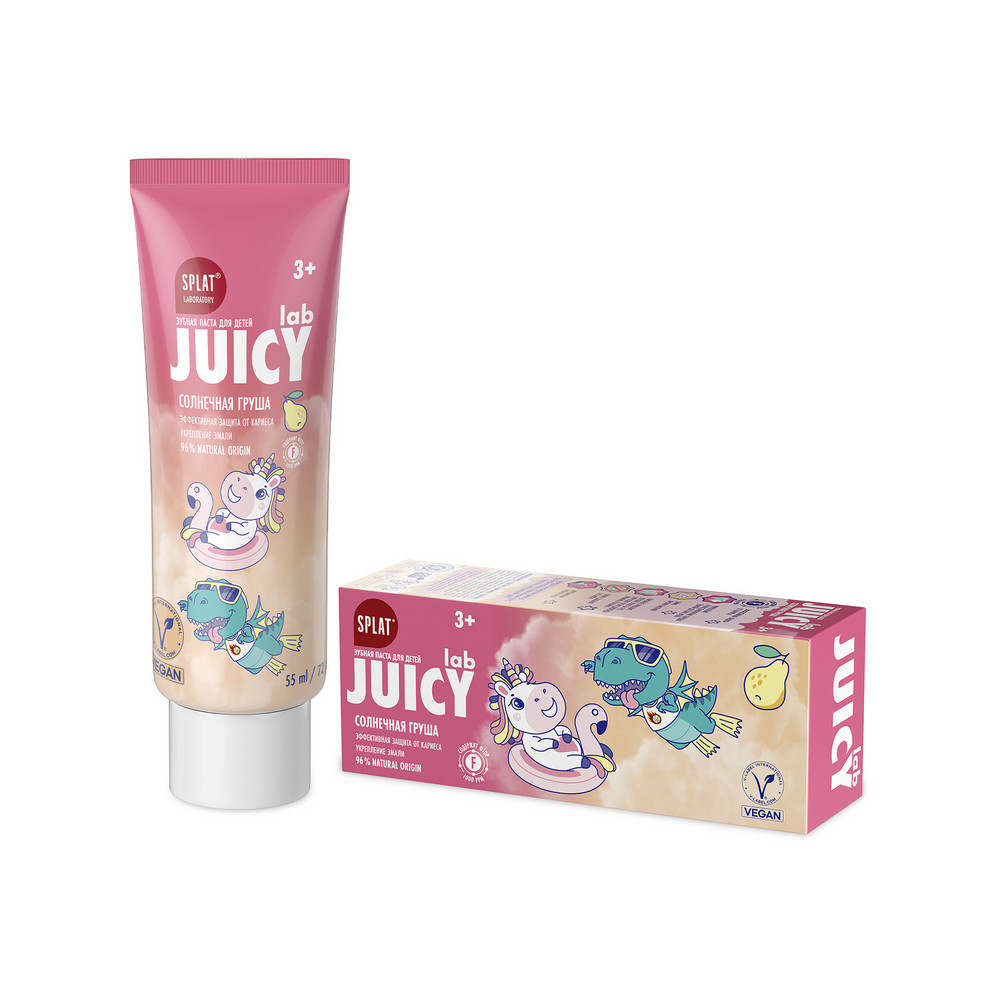 Splat JUICY LAB ГРУША детская зубная паста со фтором, 35 мл