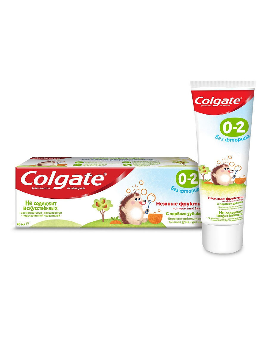 Colgate Зубная паста детская (0-2) Нежные фрукты без фторида 40мл