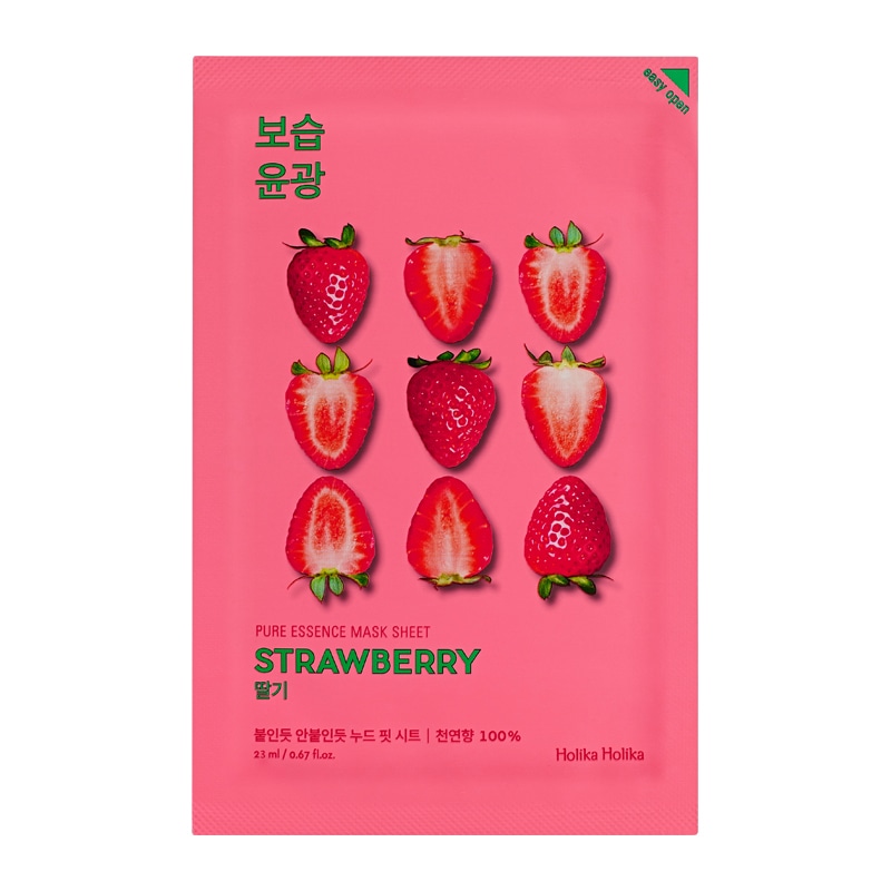 Holika Holika Освежающая тканевая маска Pure Essence Mask Sheet Strawberry, клубника