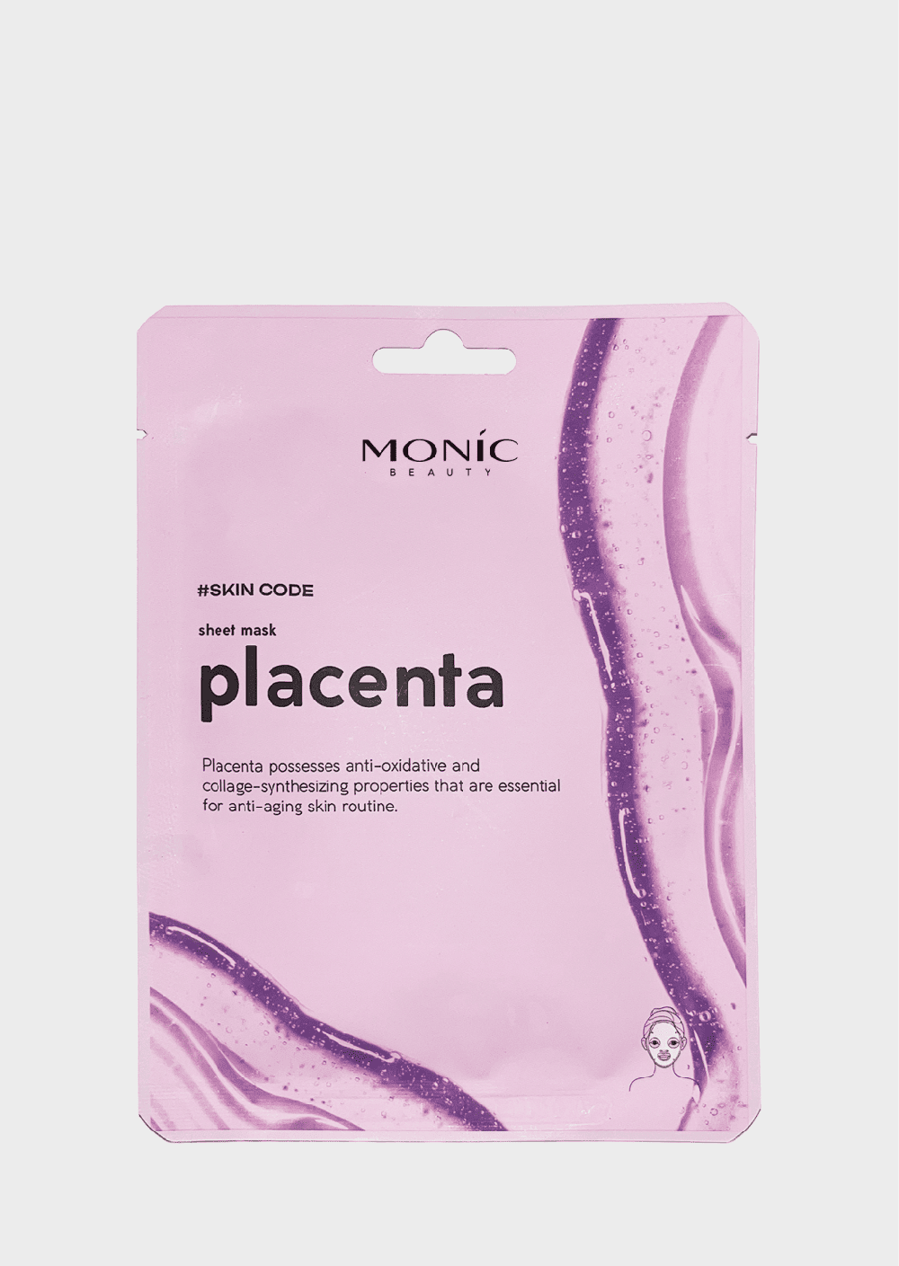 MONIC BEAUTY Skin Code Тканевая маска для лица Плацента 25мл (*10)