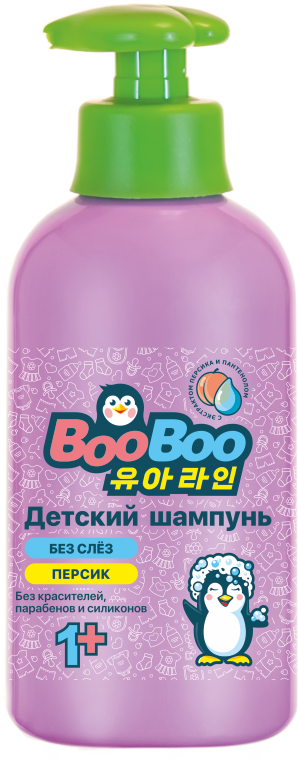 BooBoo Детский шампунь с ароматом персика 500 мл