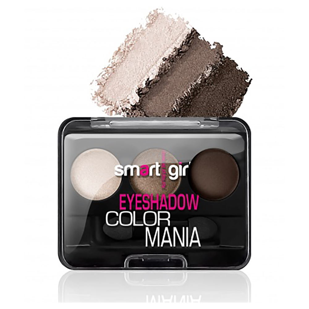 Belor Design Тени для век Smart Girl Color Mania №34 (серо-коричн,серо-золотой,белый)