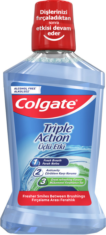 Colgate Тройное Действие антибактериальный ополаскиватель для полости рта, 500 мл