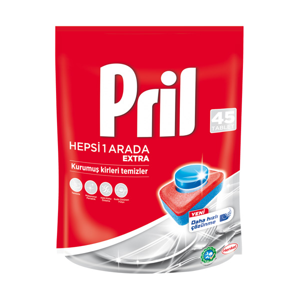 Pril ВСЕ-В-1 ЭКСТРА 45 ТАБ. Pril ВСЕ-В-1 ЭКСТРА 45 ТАБ.