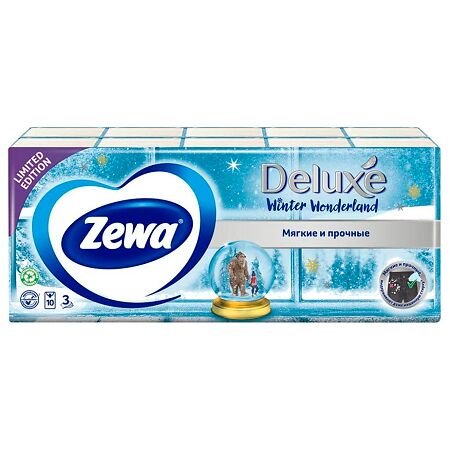 Zewa Платочки бумажные Deluxe 10 (51174)