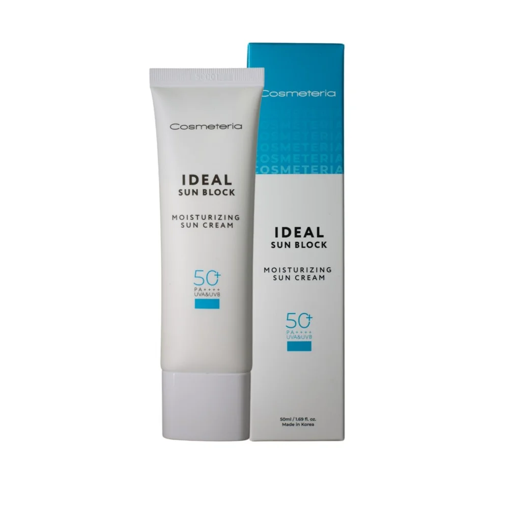 COSMETERIA IDEAL SUN BLOCK MOISTURIZING SPF50+/PAA++++/UVA&UVB КРЕМ СОЛНЕЗАЩИТНЫЙ УВЛАЖНЯЮЩИЙ  50 МЛ