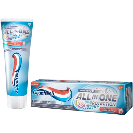 Aquafresh Зубная паста All-in-One отбеливающая 100мл