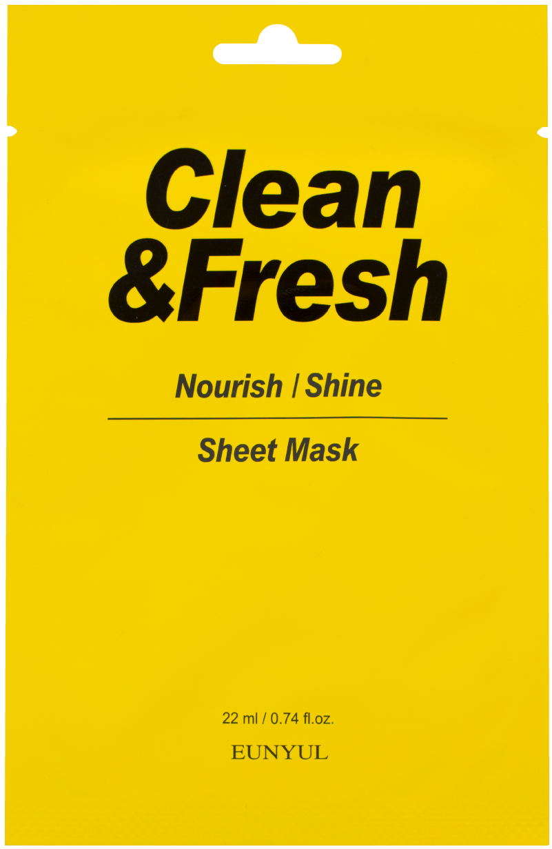 EUNYUL Clean & Fresh Mask Nourish/Shine Sheet Маска для лица Питание/Блеск