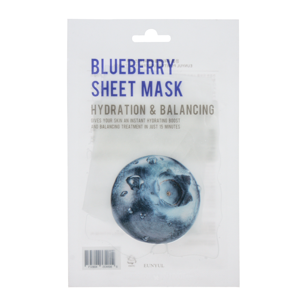 EUNYUL Purity Blueberry Sheet Mask Маска для лица Черника 22 мл