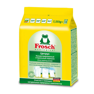 Frosch Порошок концентрированный для белого белья с цитрусом 1,35кг 